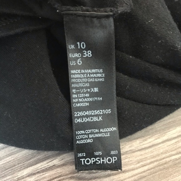 TOPSHOP long sleeved black crop top - Picture 6 of 7